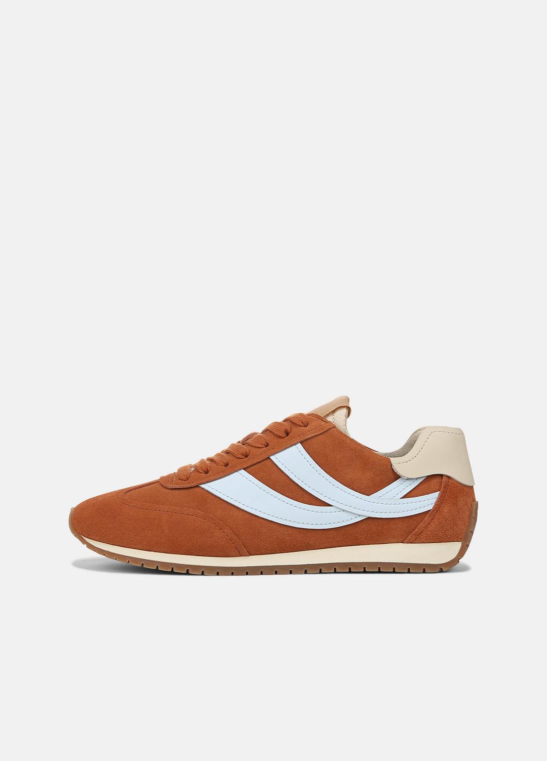 VINCE | Oasis Suede & Leather Runner Sneaker in Sneakers - VINTAGE EMBER/CELESTE