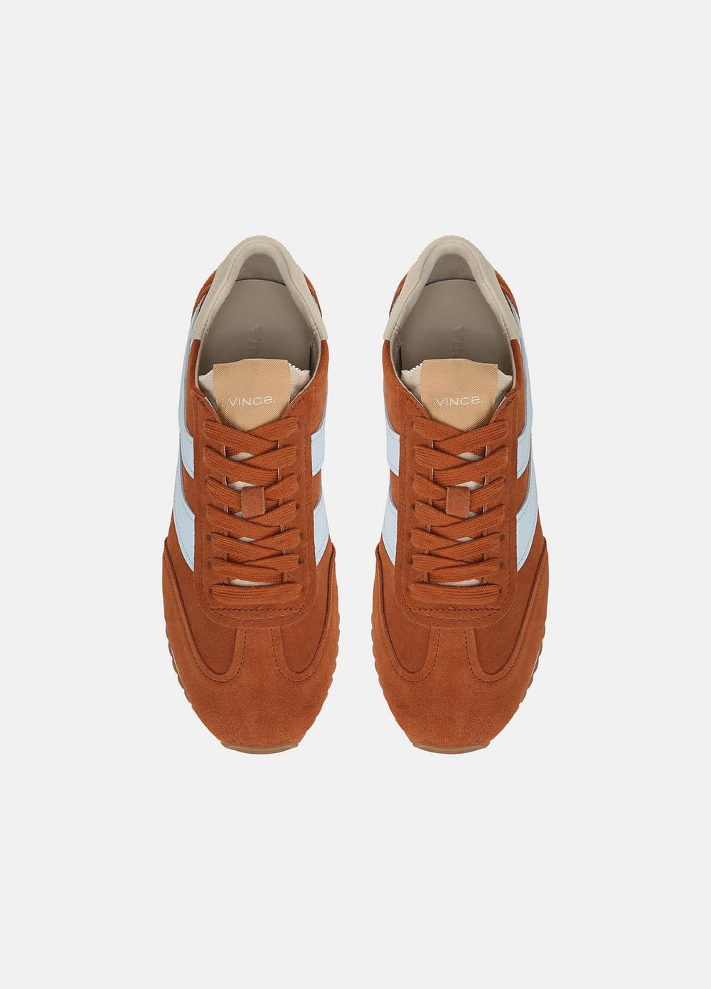 VINCE | Oasis Suede & Leather Runner Sneaker in Sneakers - VINTAGE EMBER/CELESTE
