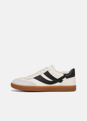 VINCE | Oasis Leather and Suede Sneaker in Sneakers - MILK/NIGHT BLUE