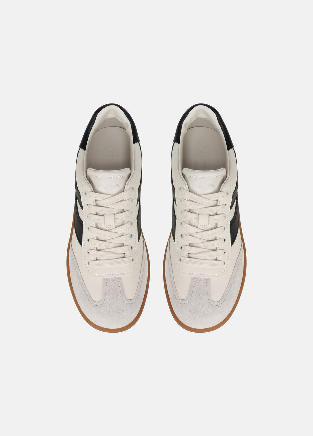 VINCE | Oasis Leather and Suede Sneaker in Sneakers - MILK/NIGHT BLUE