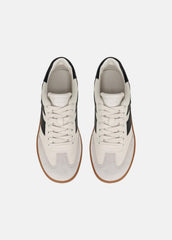 VINCE | Oasis Leather and Suede Sneaker in Sneakers - MILK/NIGHT BLUE