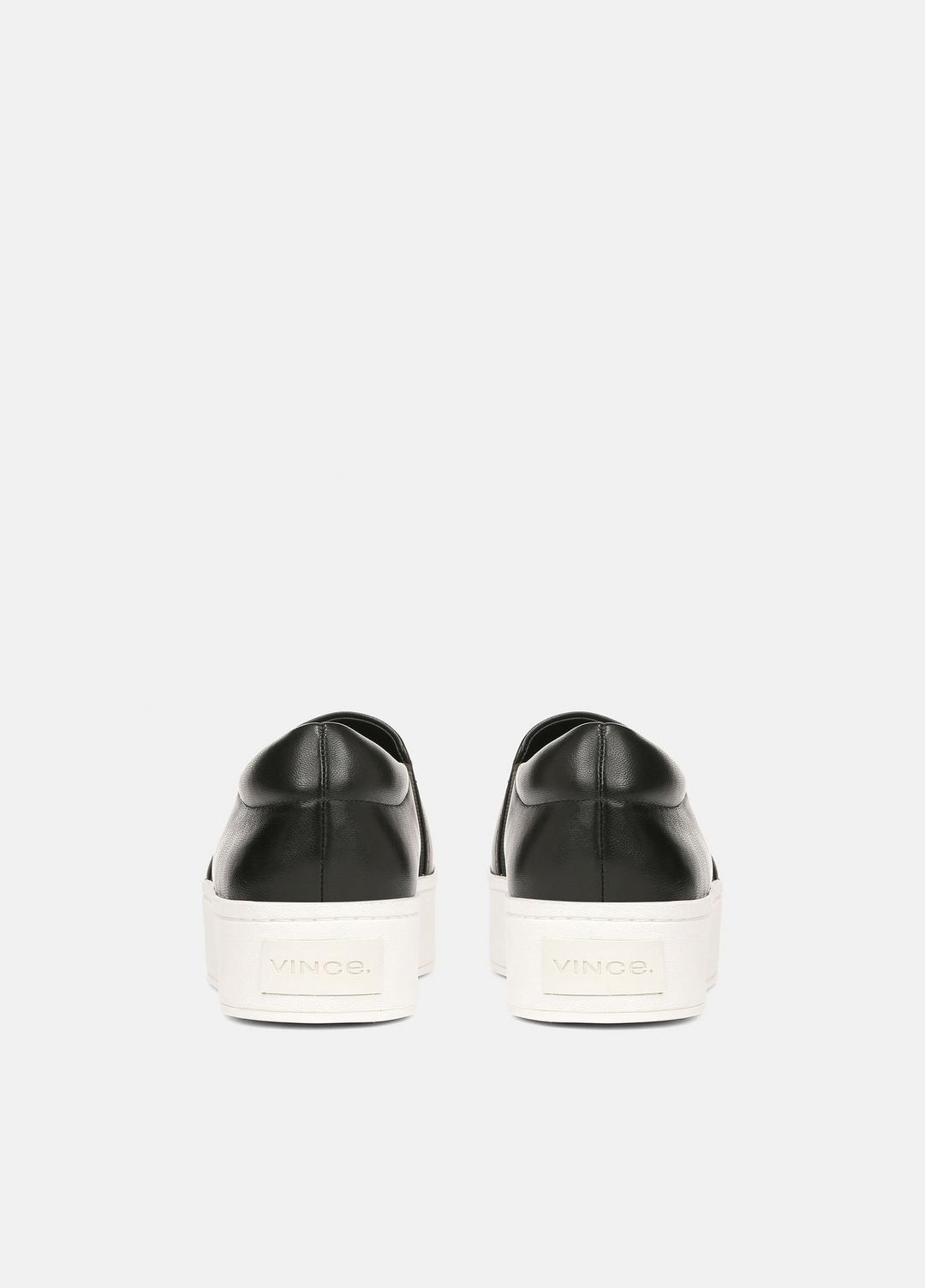VINCE | Warren Leather Sneaker in Sneakers - BLACK
