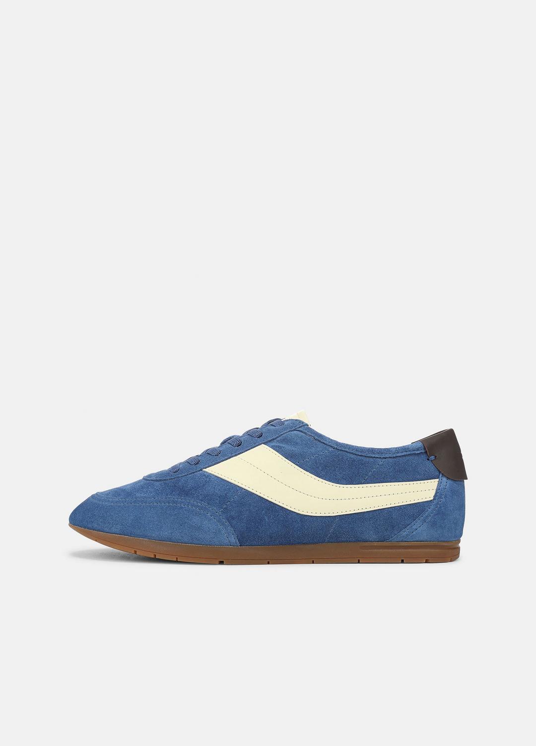 VINCE | LA Suede & Leather Runner Sneaker in Sneakers - INDIGO/STRAW SEED