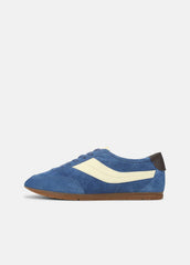 VINCE | LA Suede & Leather Runner Sneaker in Sneakers - INDIGO/STRAW SEED
