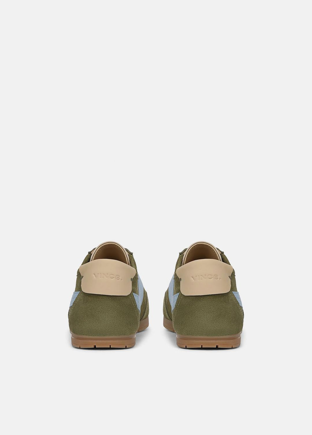 VINCE | LA Suede & Leather Runner Sneaker in Sneakers - LODEN GREEN/GLACIAL BLUE