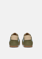 VINCE | LA Suede & Leather Runner Sneaker in Sneakers - LODEN GREEN/GLACIAL BLUE