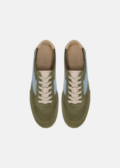 VINCE | LA Suede & Leather Runner Sneaker in Sneakers - LODEN GREEN/GLACIAL BLUE