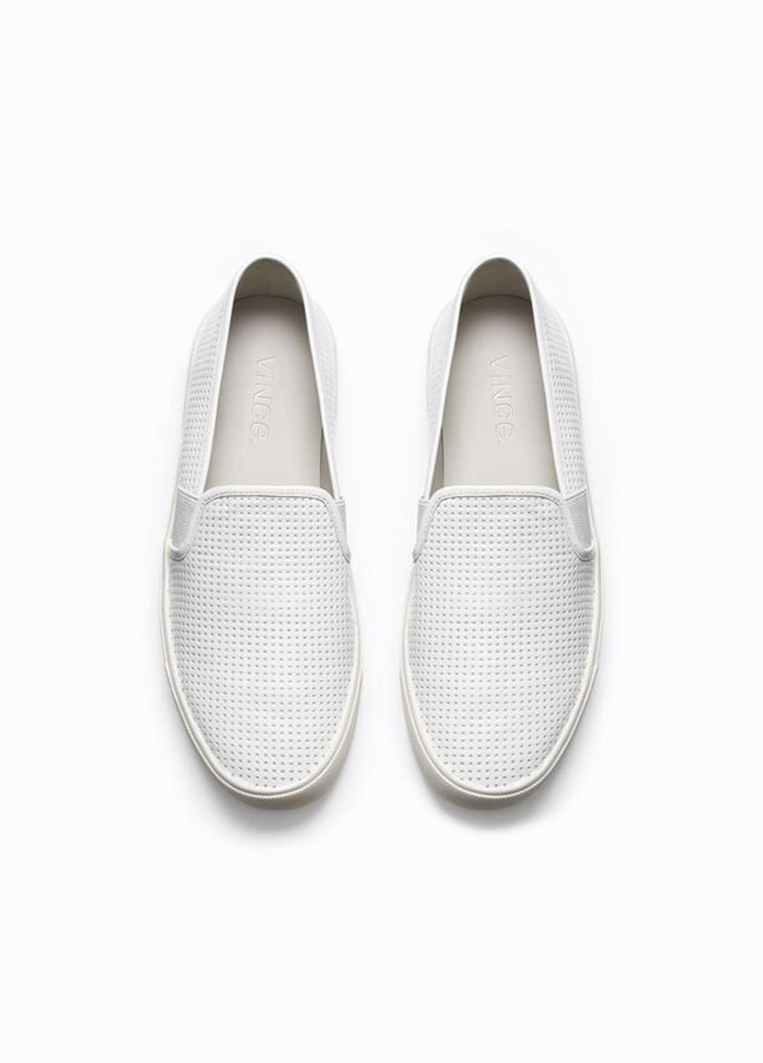 VINCE | Women's Blair Perforated Leather Sneakers - WHITE