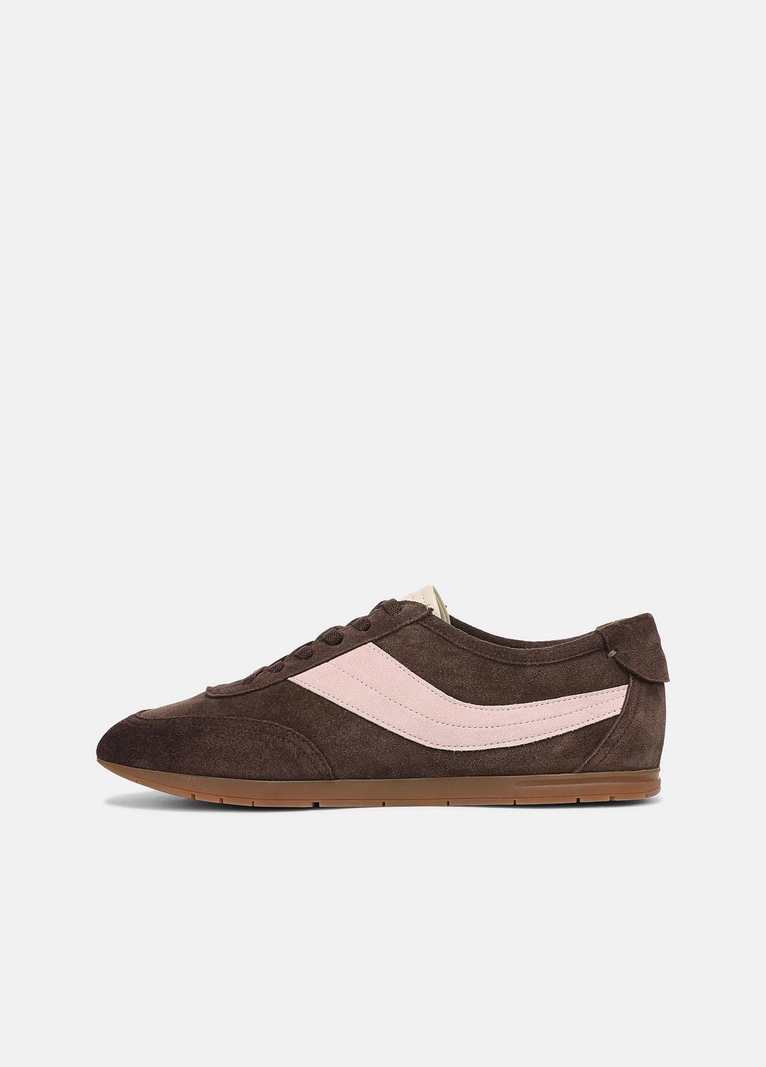 VINCE | LA Suede & Leather Runner Sneaker in Sneakers - DARK MOCHA/ROSEWATER