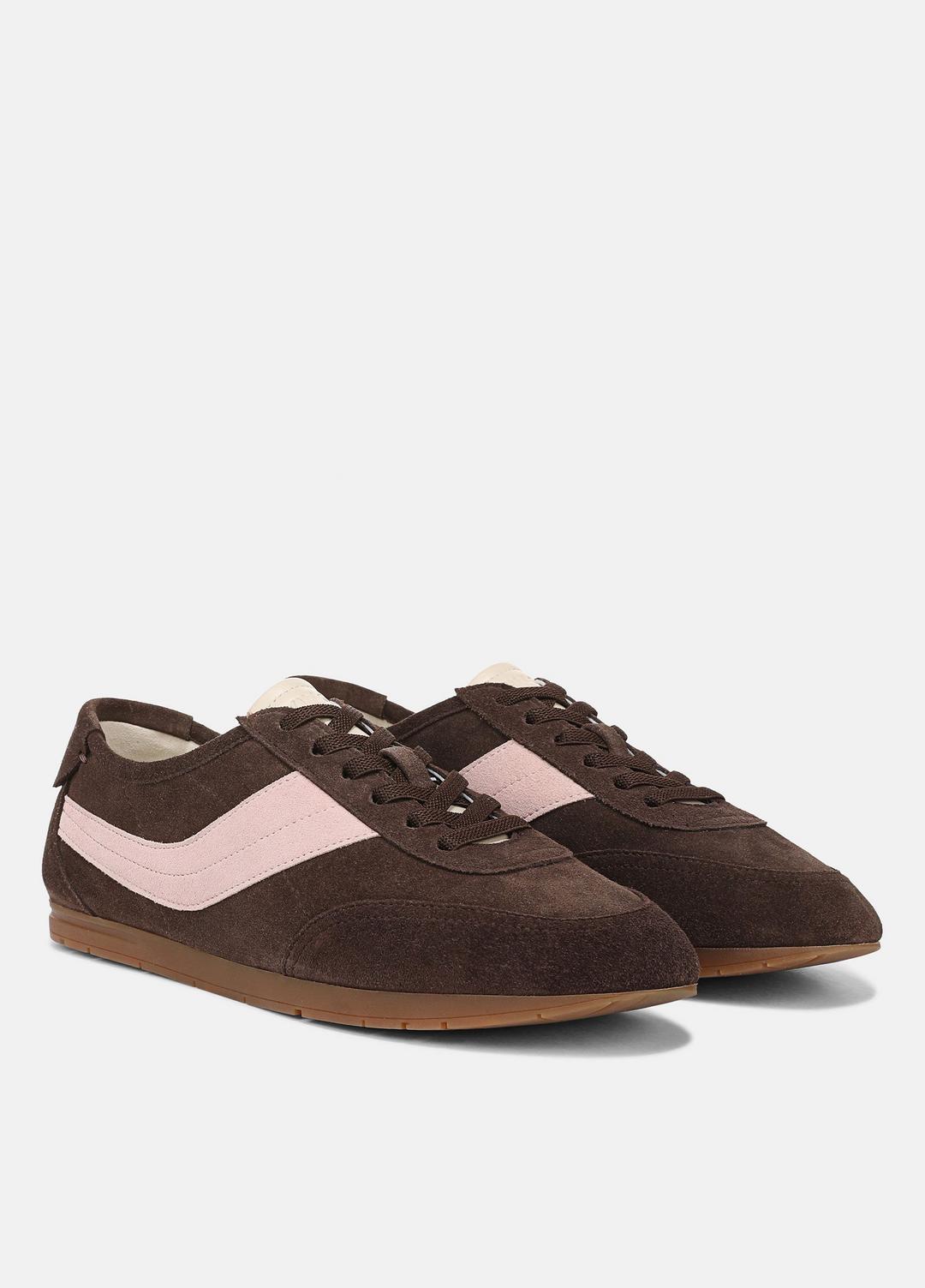 VINCE | LA Suede & Leather Runner Sneaker in Sneakers - DARK MOCHA/ROSEWATER