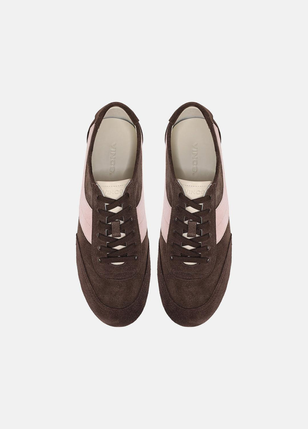 VINCE | LA Suede & Leather Runner Sneaker in Sneakers - DARK MOCHA/ROSEWATER