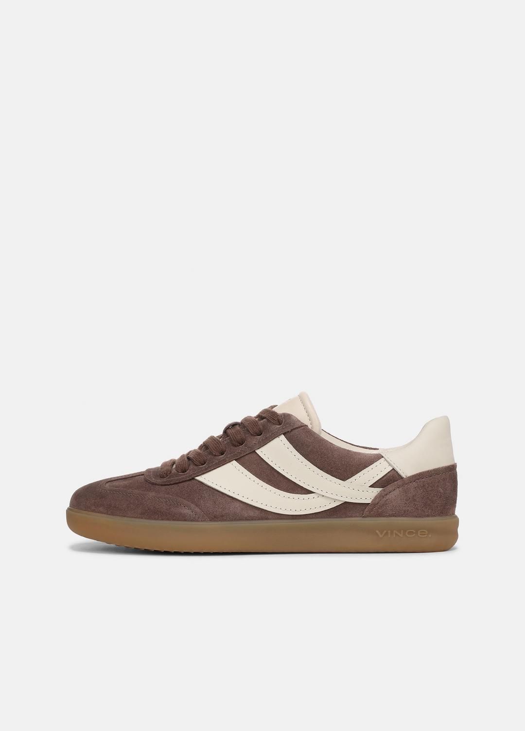 VINCE | Oasis Suede & Leather Sneaker in Sneakers - KOALA TAUPE/FLAX