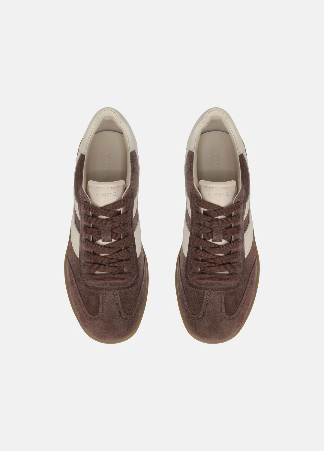 VINCE | Oasis Suede & Leather Sneaker in Sneakers - KOALA TAUPE/FLAX