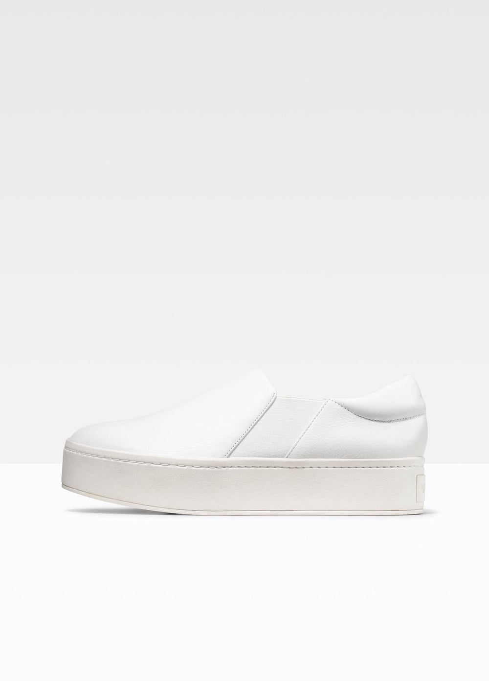 VINCE | Leather Warren Sneaker in Sneakers - PLASTER