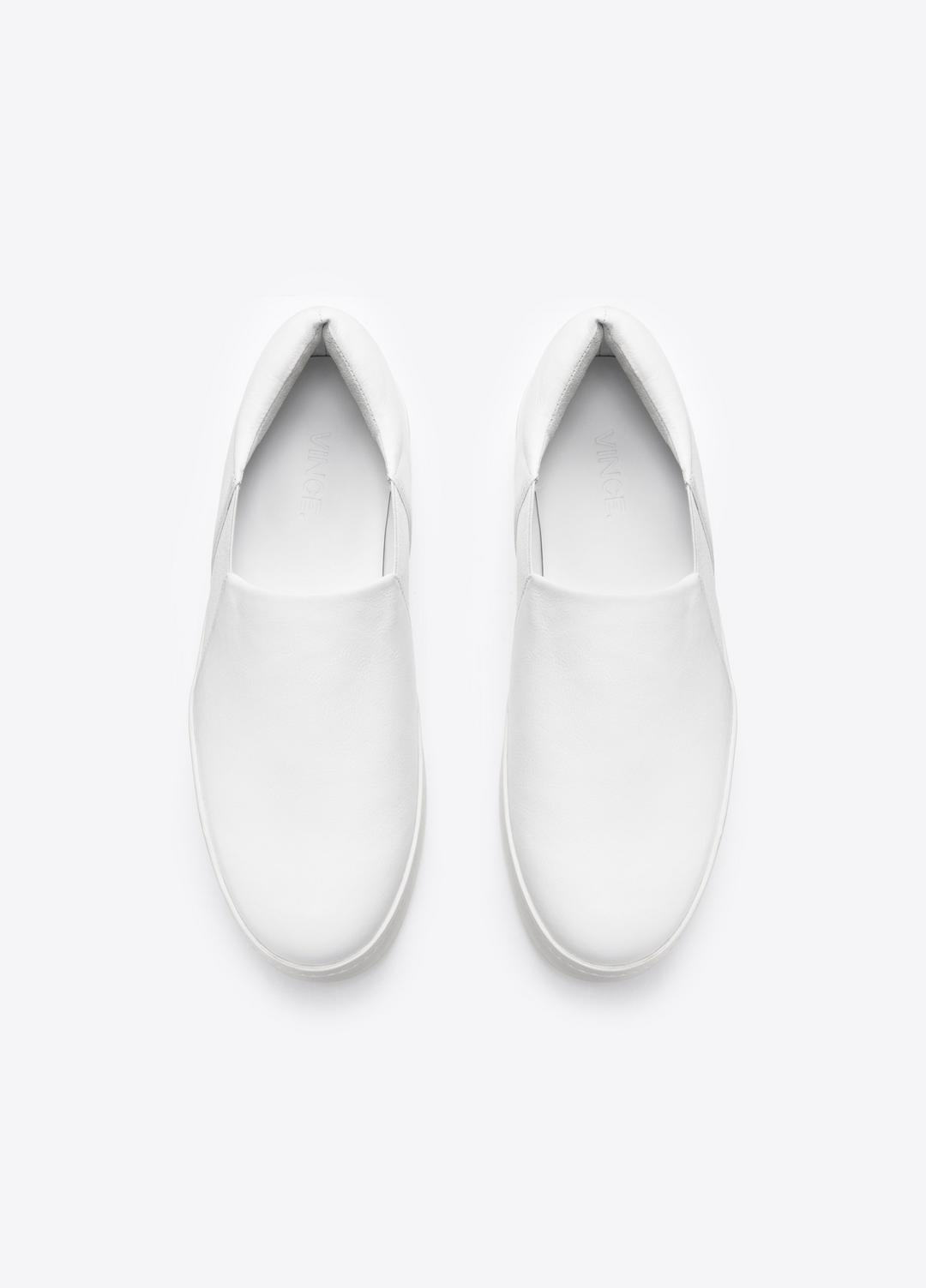 VINCE | Leather Warren Sneaker in Sneakers - PLASTER