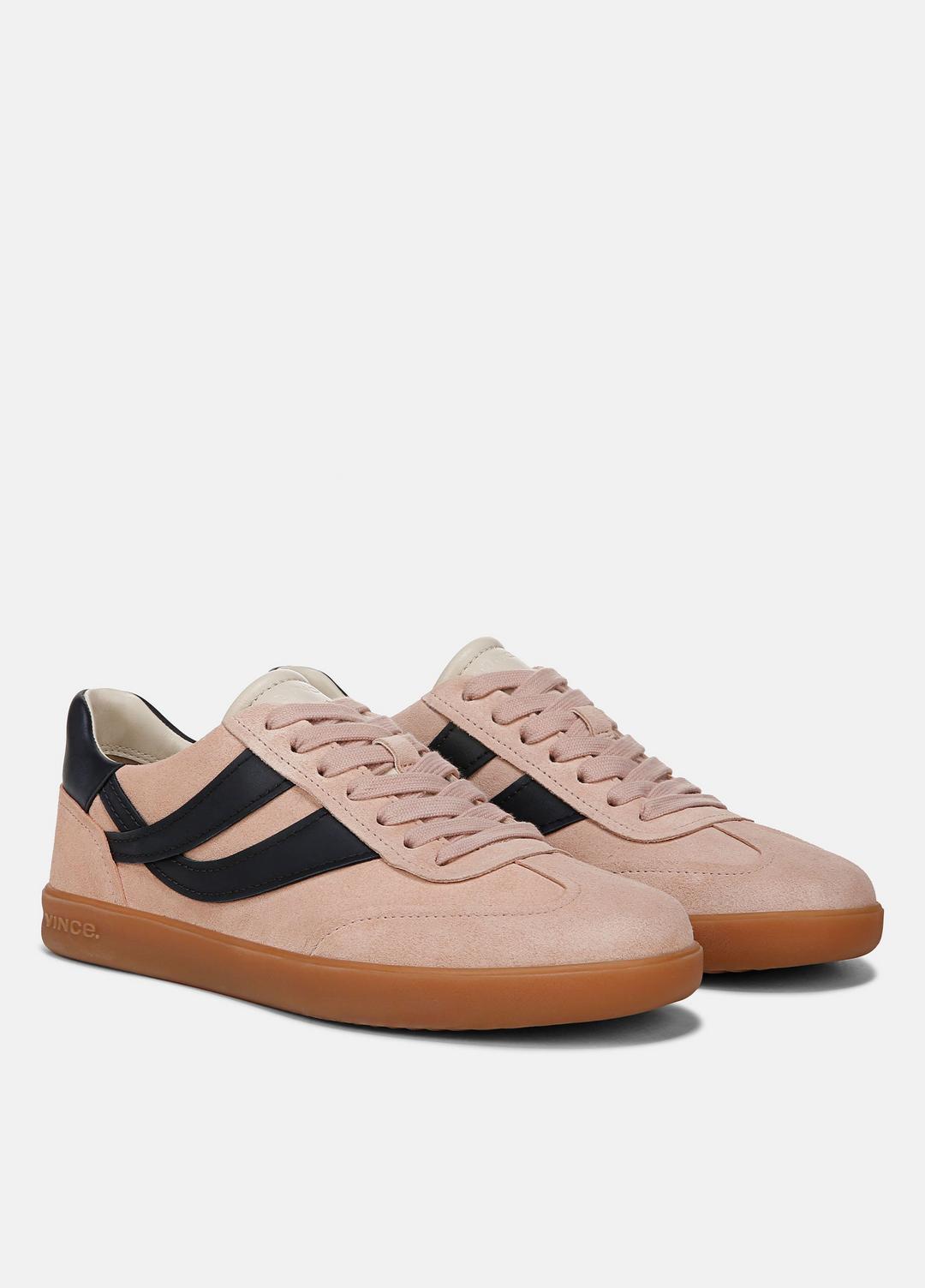 VINCE | Oasis Suede & Leather Sneaker in Sneakers - LOTUS BLUSH/BLUE INK