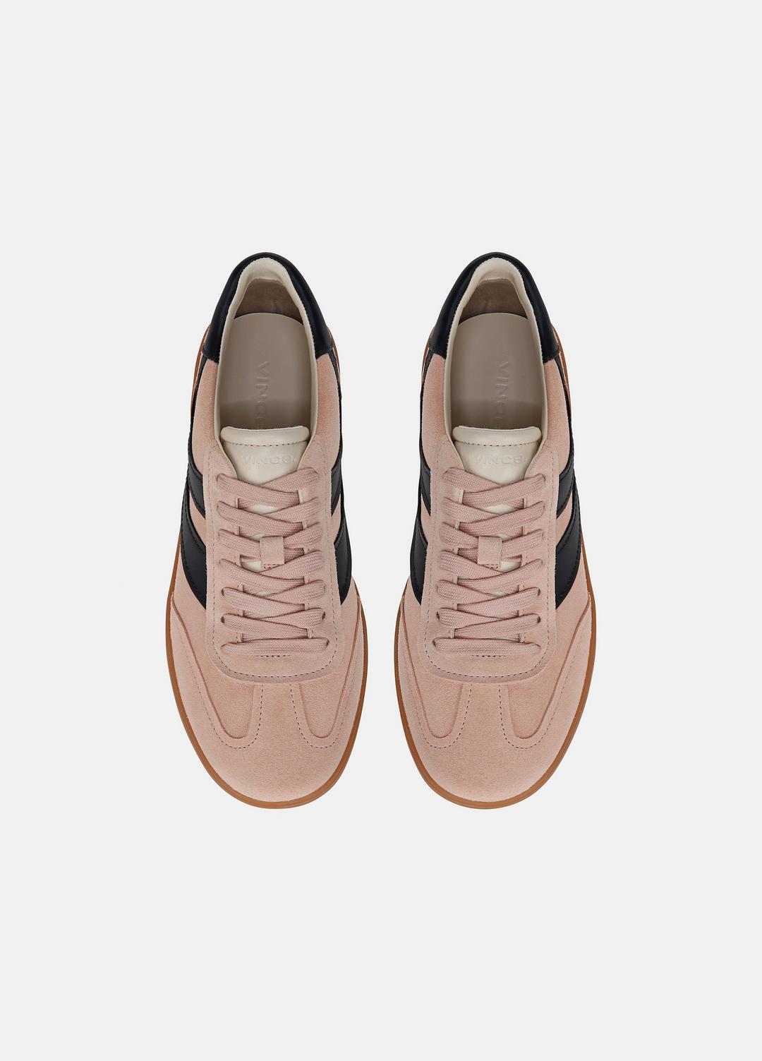 VINCE | Oasis Suede & Leather Sneaker in Sneakers - LOTUS BLUSH/BLUE INK