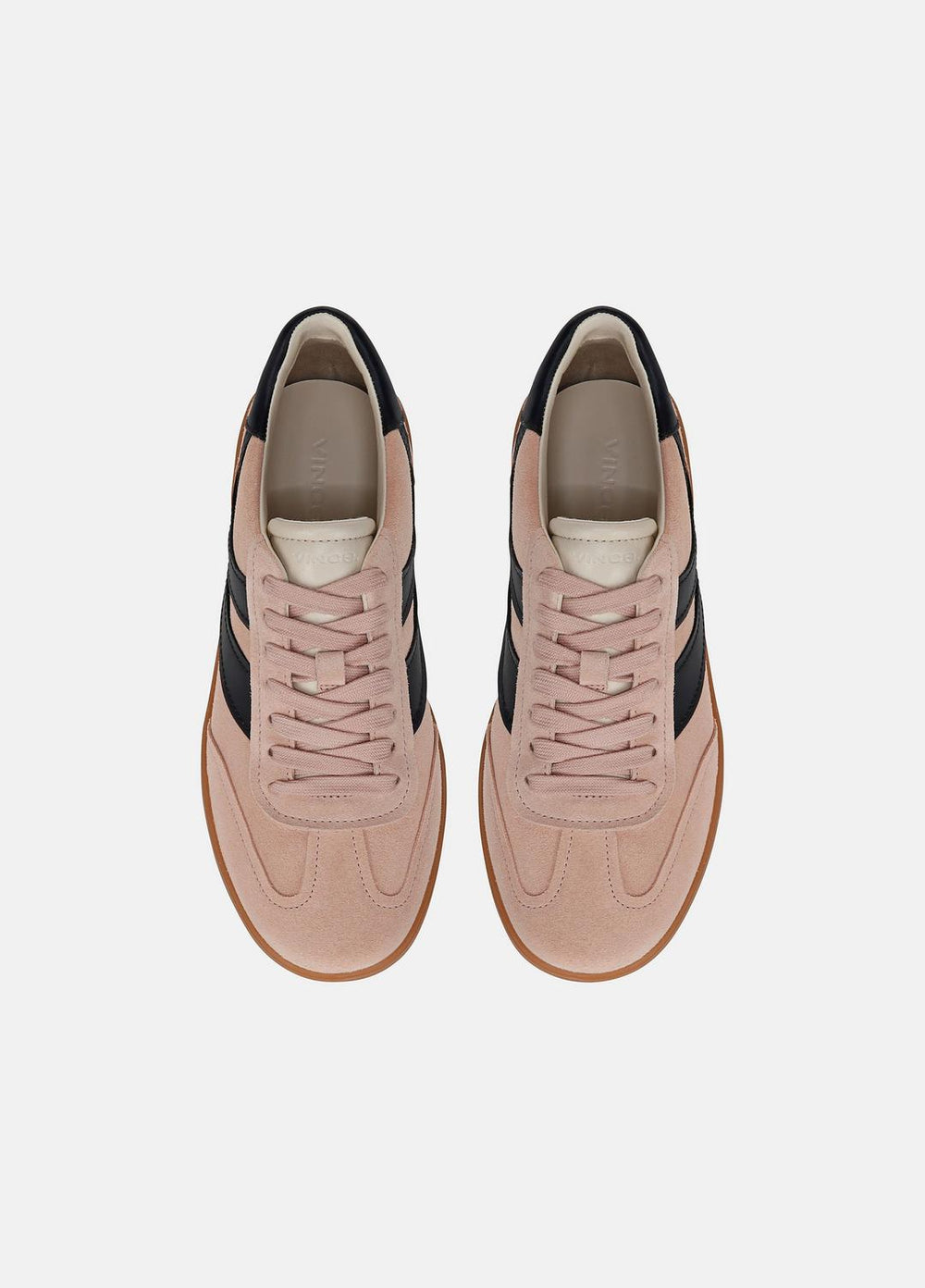 VINCE | Oasis Suede & Leather Sneaker in Sneakers - LOTUS BLUSH/BLUE INK