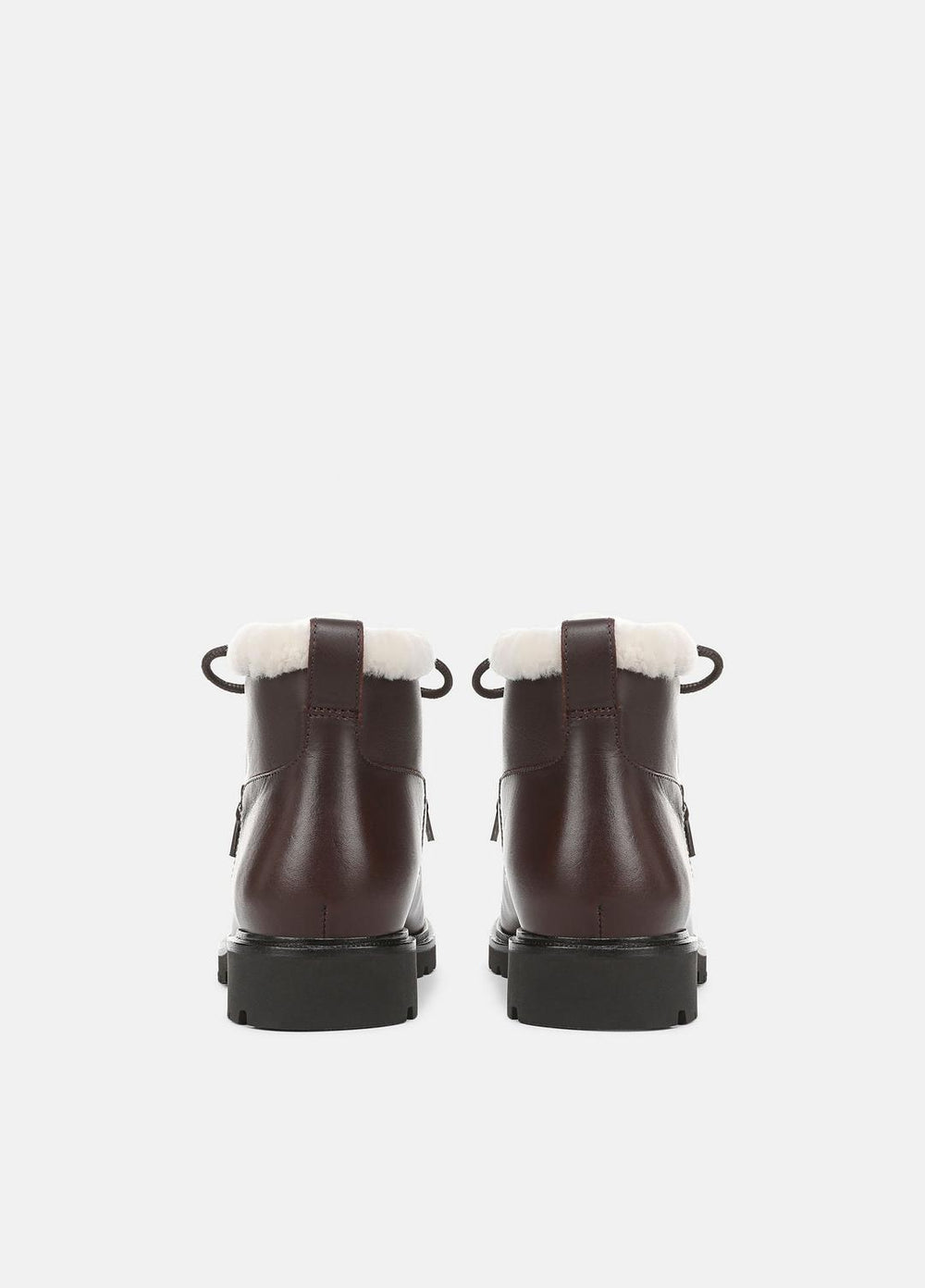VINCE | Sierra Shearling-Lined Lug-Sole Boot in Boots - CHILI BROWN