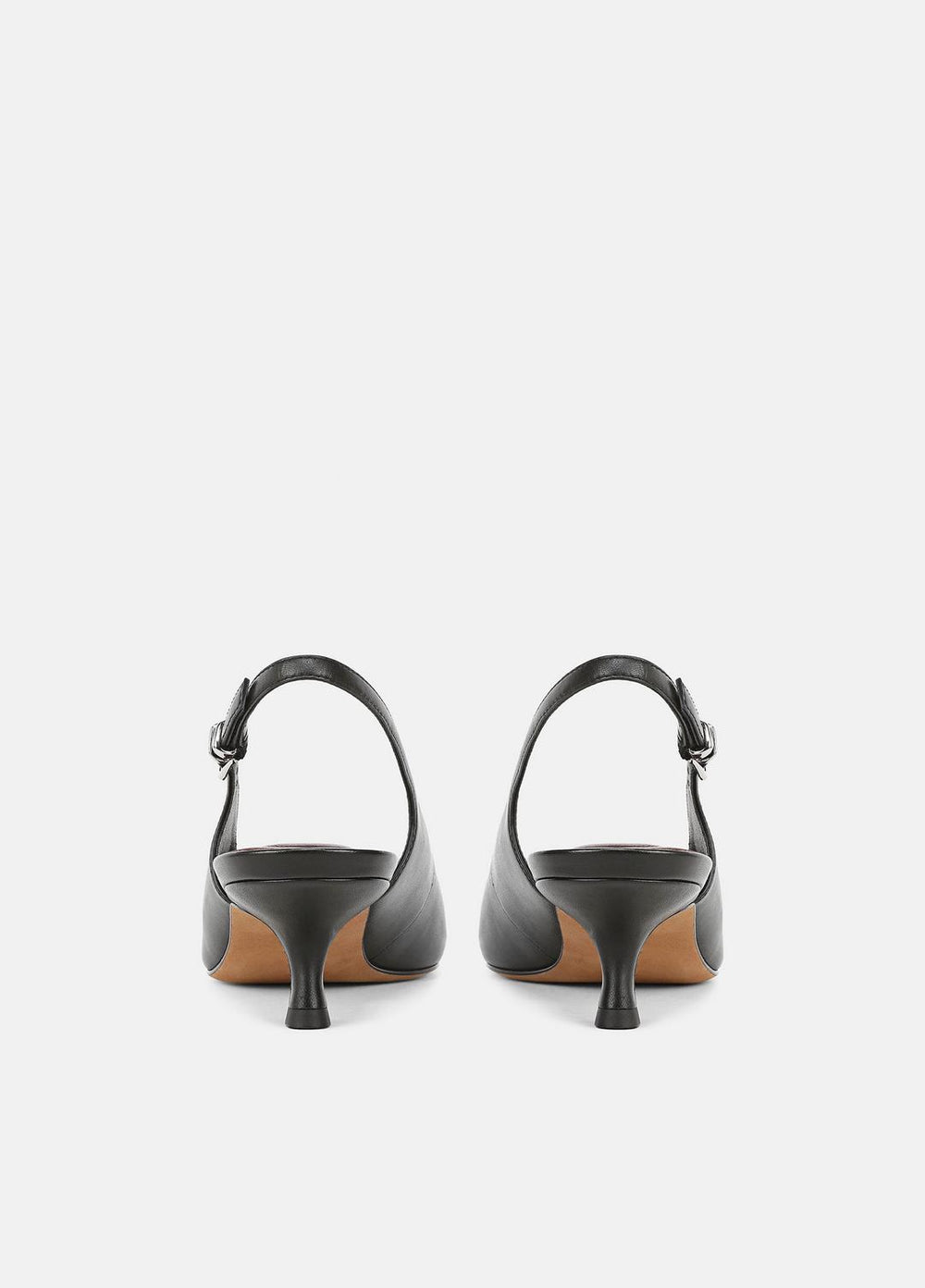 VINCE | Sabra Leather Slingback Heel in Heels - BLACK