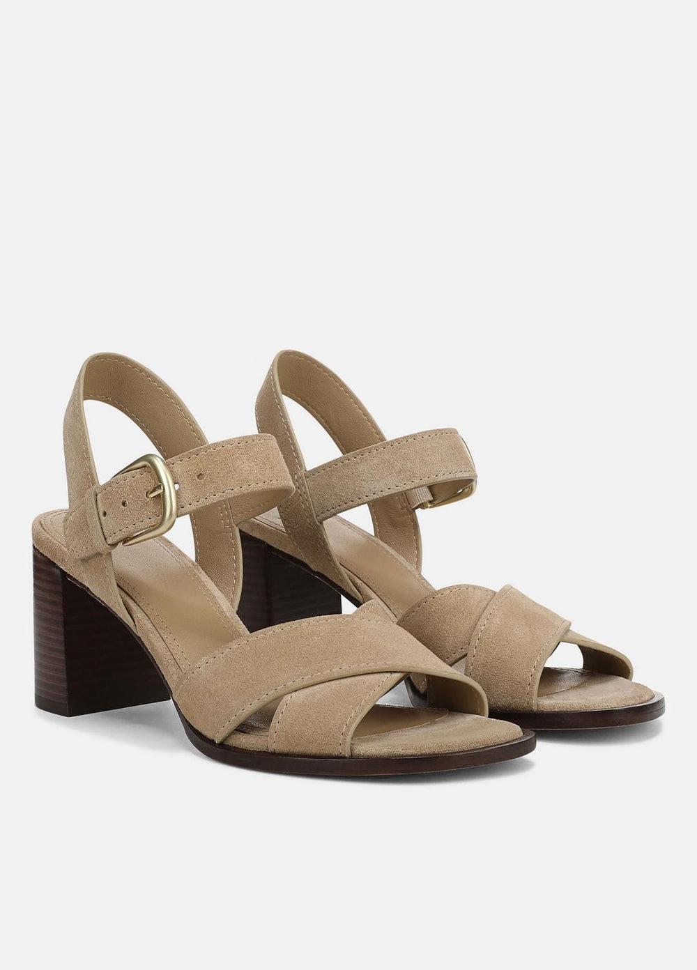 VINCE | Salma Suede Heeled Sandal in Heels - DUNE