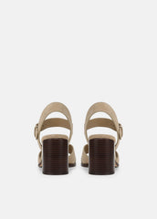 VINCE | Salma Suede Heeled Sandal in Heels - DUNE