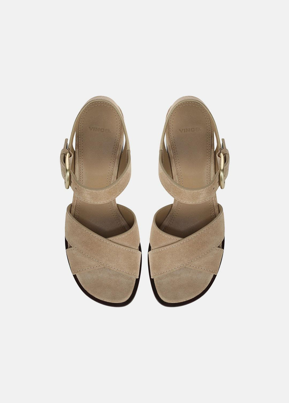 VINCE | Salma Suede Heeled Sandal in Heels - DUNE