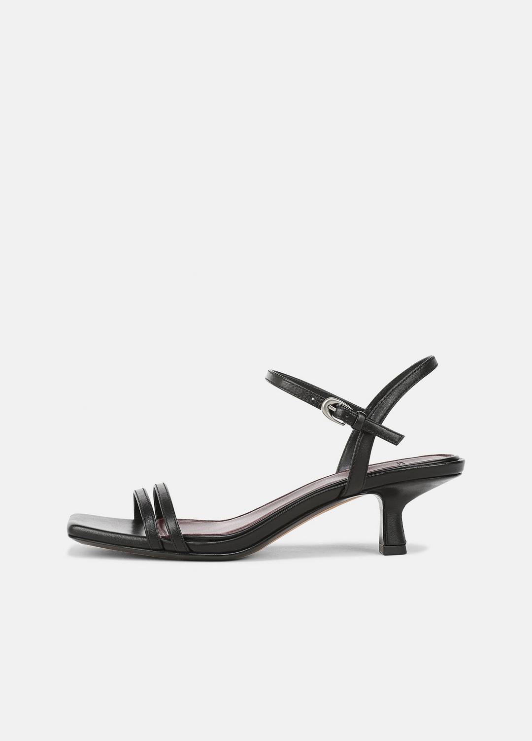 VINCE | Tilda Leather Heeled Sandal in Heels - BLACK