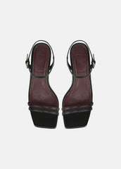 VINCE | Tilda Leather Heeled Sandal in Heels - BLACK