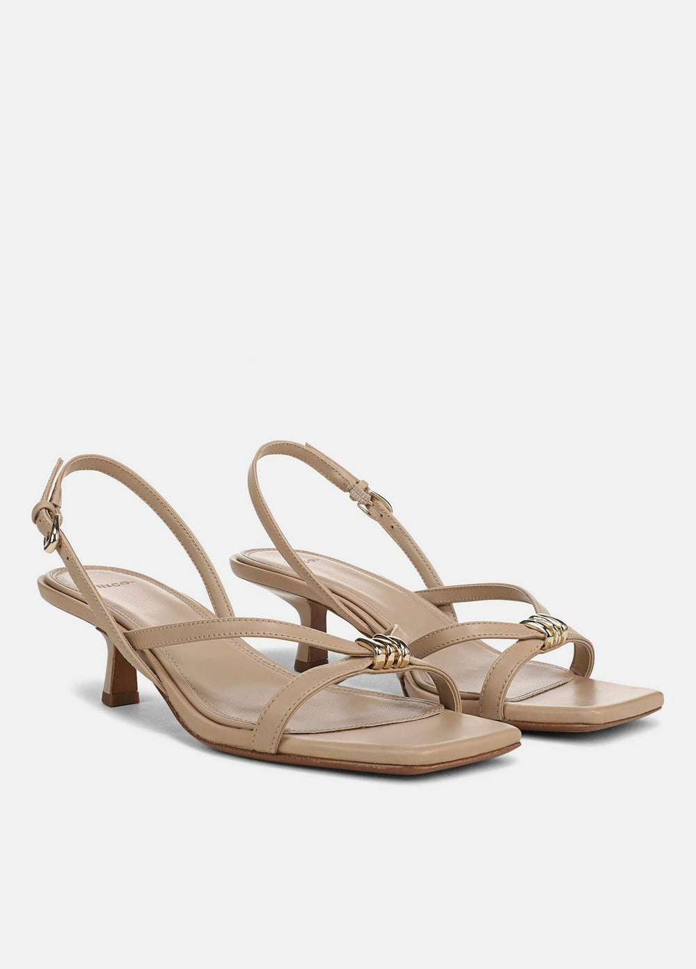 VINCE | Tali Leather Slingback Sandal in Heels - WARM ALMOND