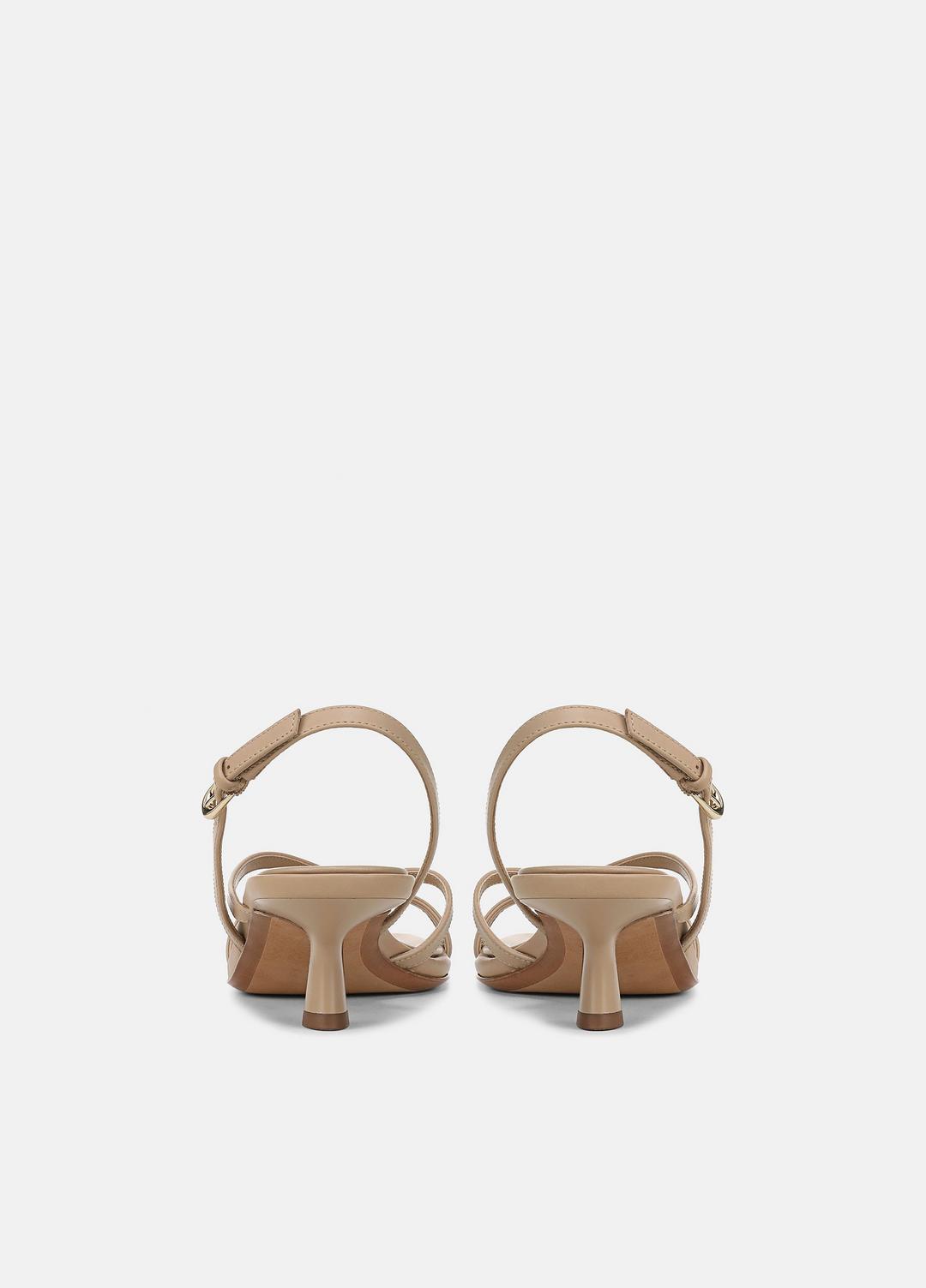 VINCE | Tali Leather Slingback Sandal in Heels - WARM ALMOND