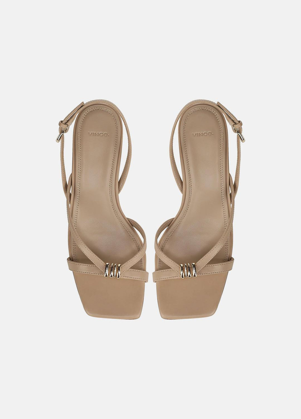 VINCE | Tali Leather Slingback Sandal in Heels - WARM ALMOND