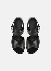 VINCE | Salma Leather Heeled Sandal in Heels - BLACK