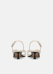 VINCE | Tali Leather Slingback Sandal in Heels - MOONLIGHT