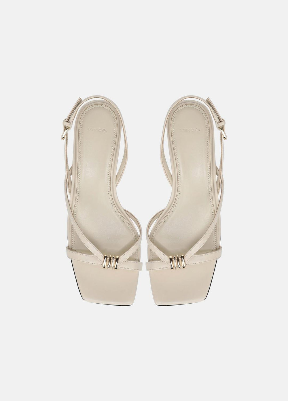 VINCE | Tali Leather Slingback Sandal in Heels - MOONLIGHT