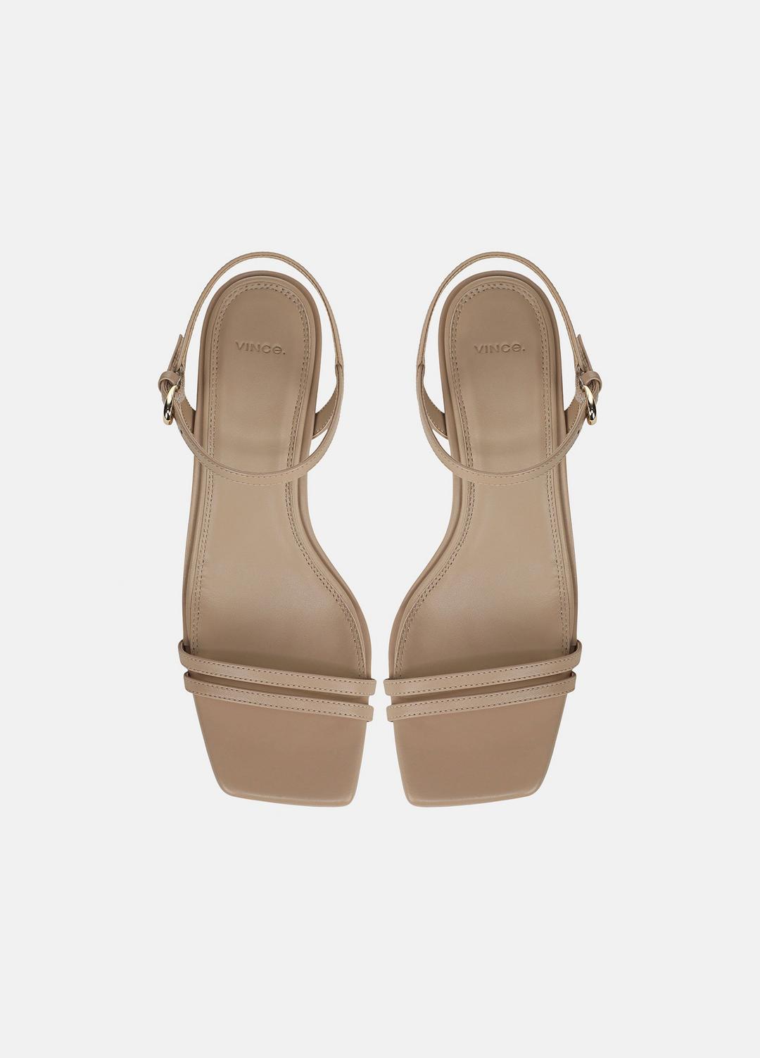 VINCE | Tilda Leather Heeled Sandal in Heels - WARM ALMOND