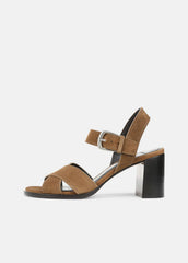 VINCE | Salma Suede Heeled Sandal in Heels - ELMWOOD