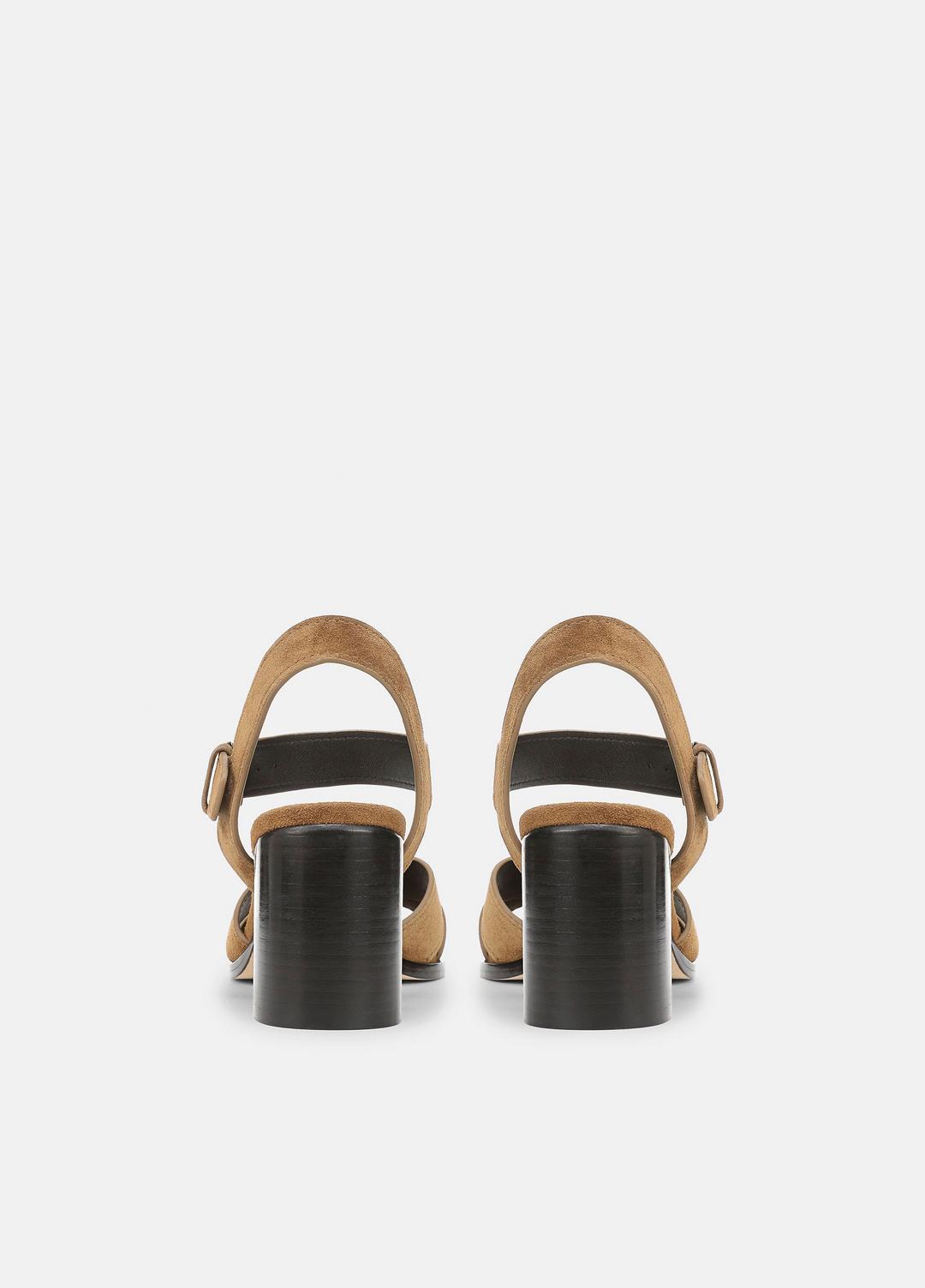 VINCE | Salma Suede Heeled Sandal in Heels - ELMWOOD