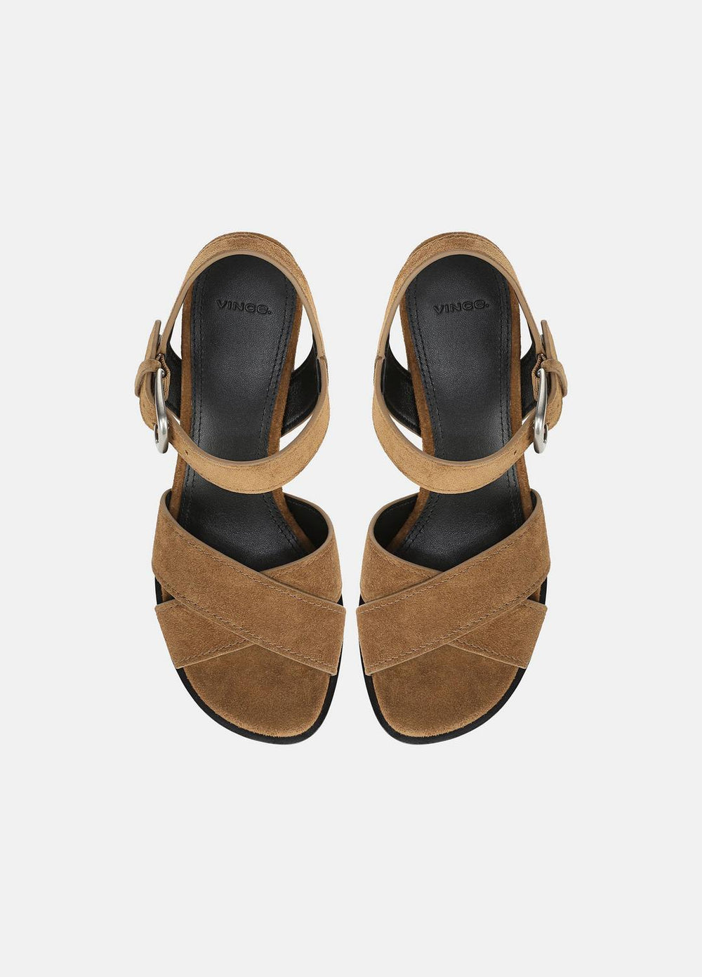 VINCE | Salma Suede Heeled Sandal in Heels - ELMWOOD
