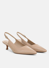 VINCE | Sabra Leather Slingback Heel in Heels - WARM ALMOND