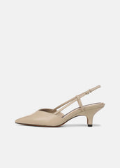 VINCE | Levvy Leather Slingback Heel in Heels - BIRCH SAND