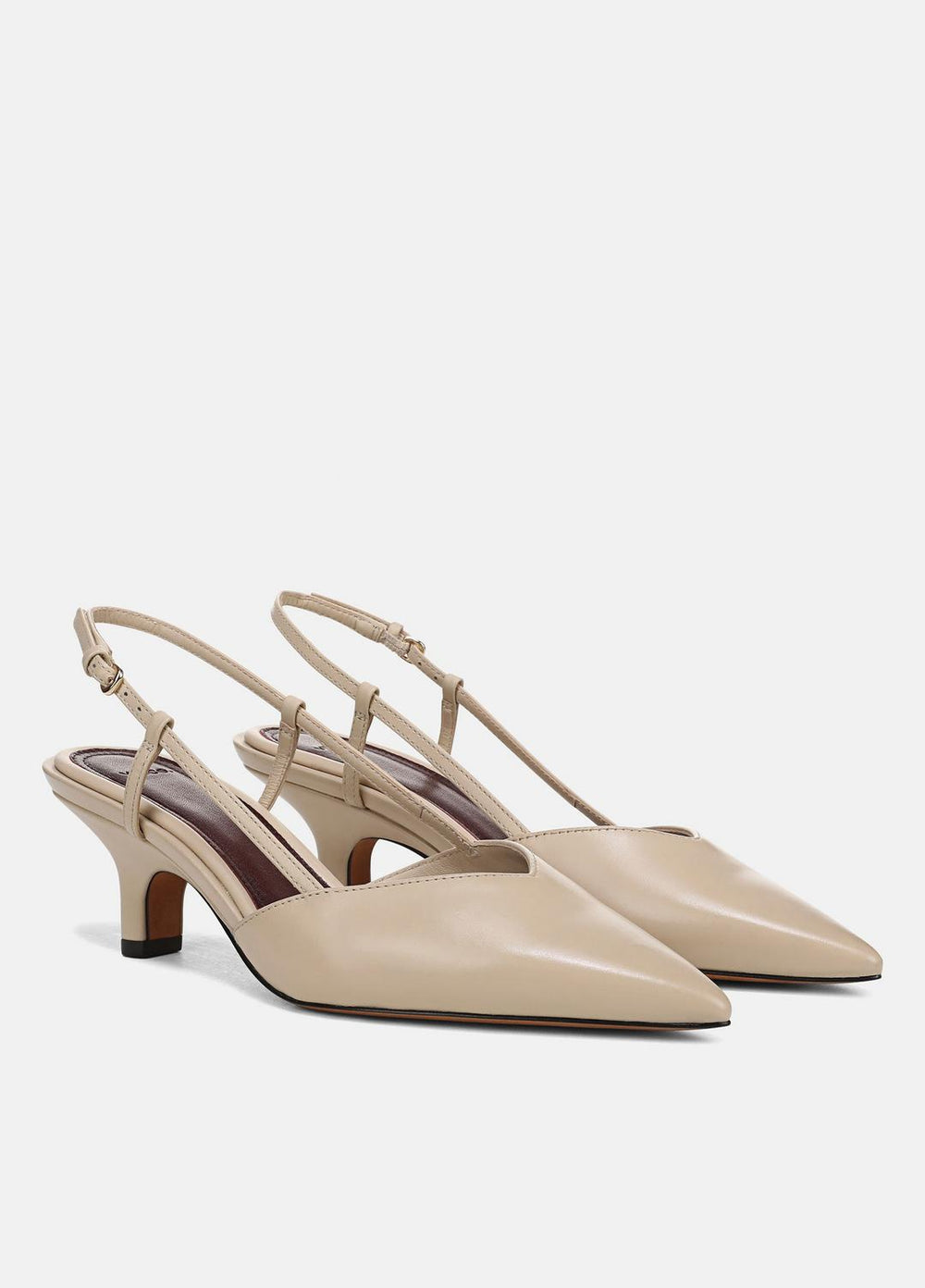 VINCE | Levvy Leather Slingback Heel in Heels - BIRCH SAND