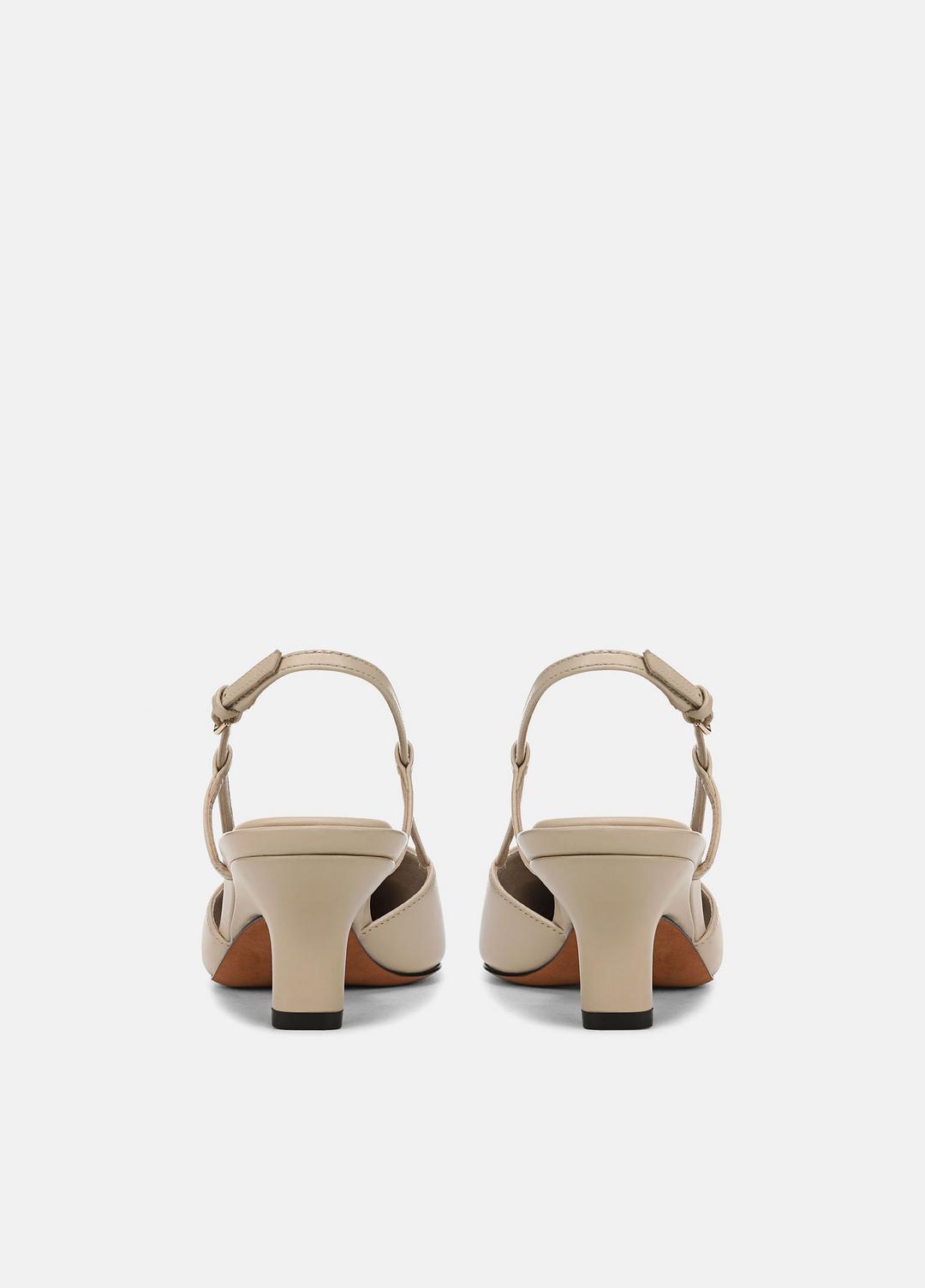 VINCE | Levvy Leather Slingback Heel in Heels - BIRCH SAND