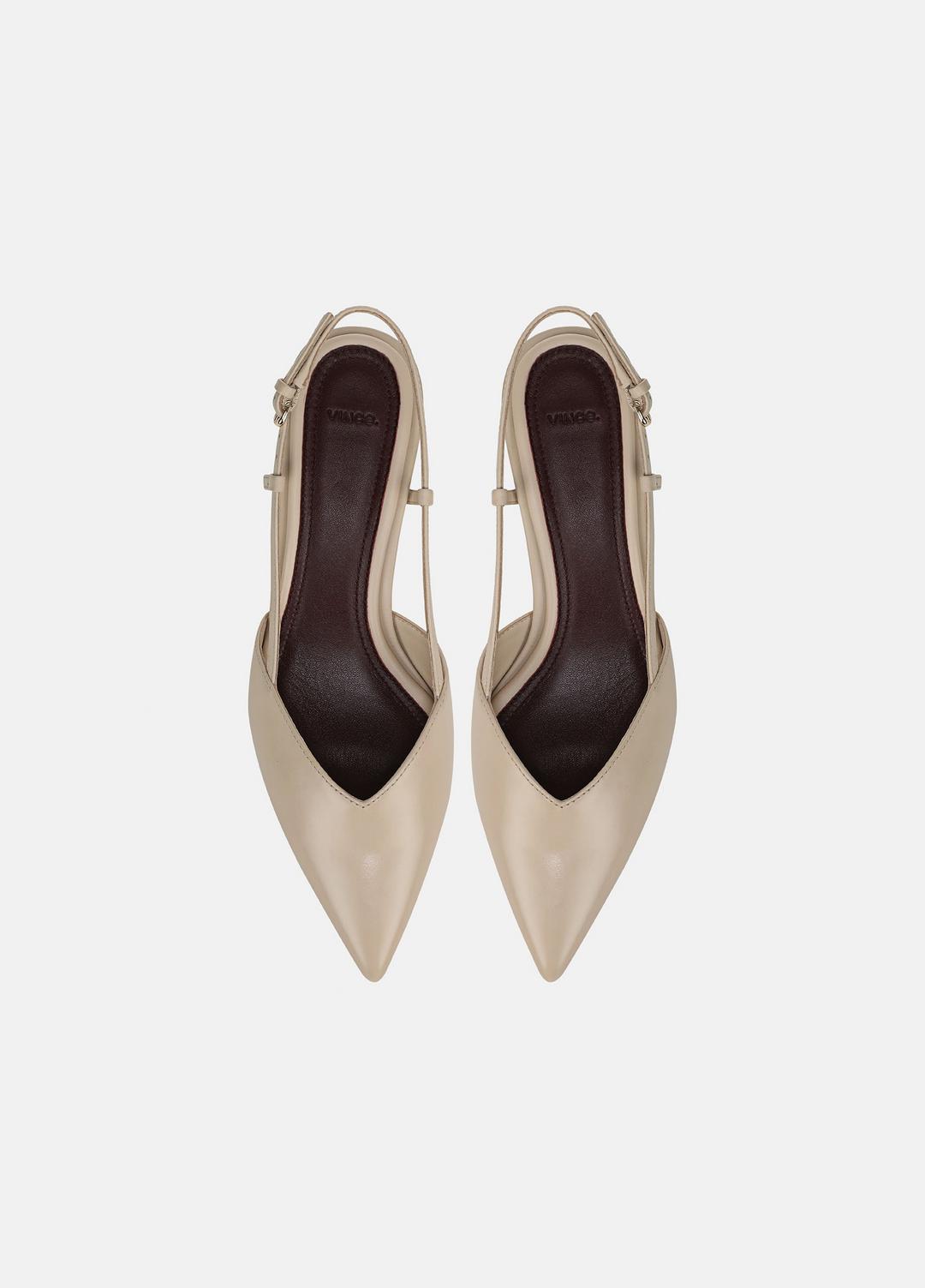 VINCE | Levvy Leather Slingback Heel in Heels - BIRCH SAND