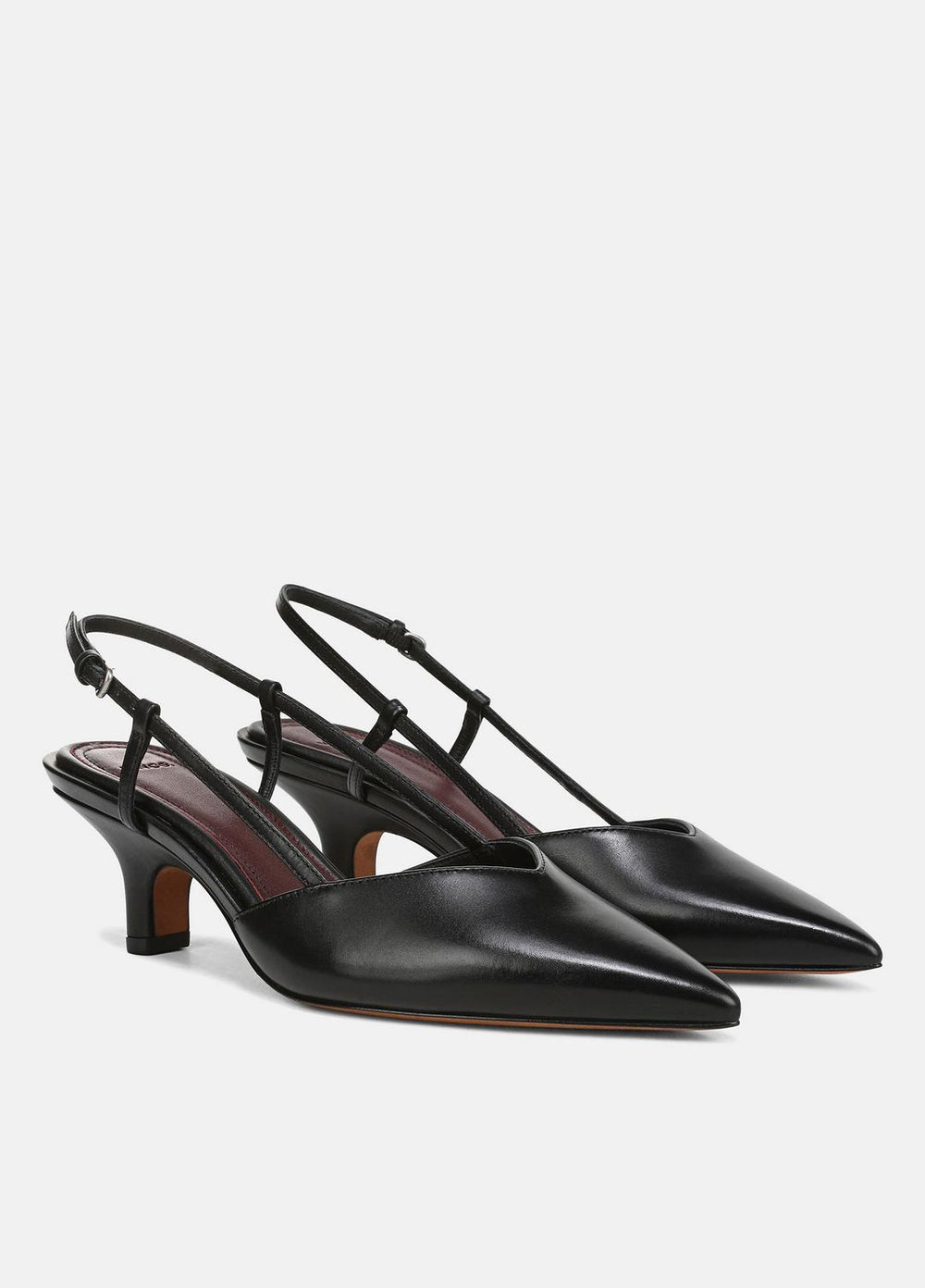 VINCE | Levvy Leather Slingback Heel in Heels - BLACK