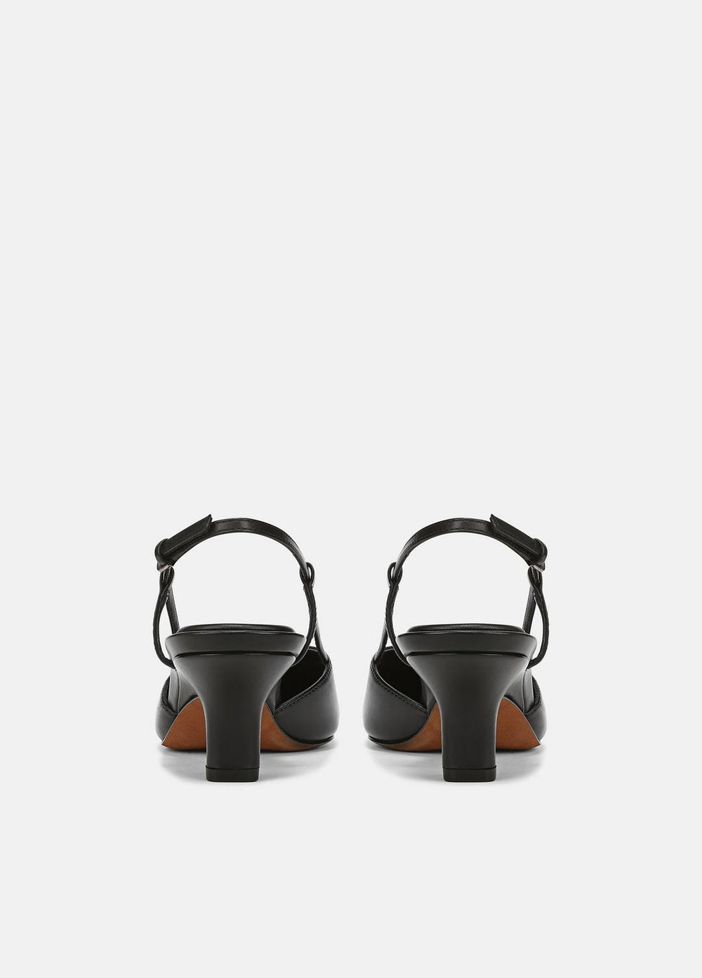 VINCE | Levvy Leather Slingback Heel in Heels - BLACK