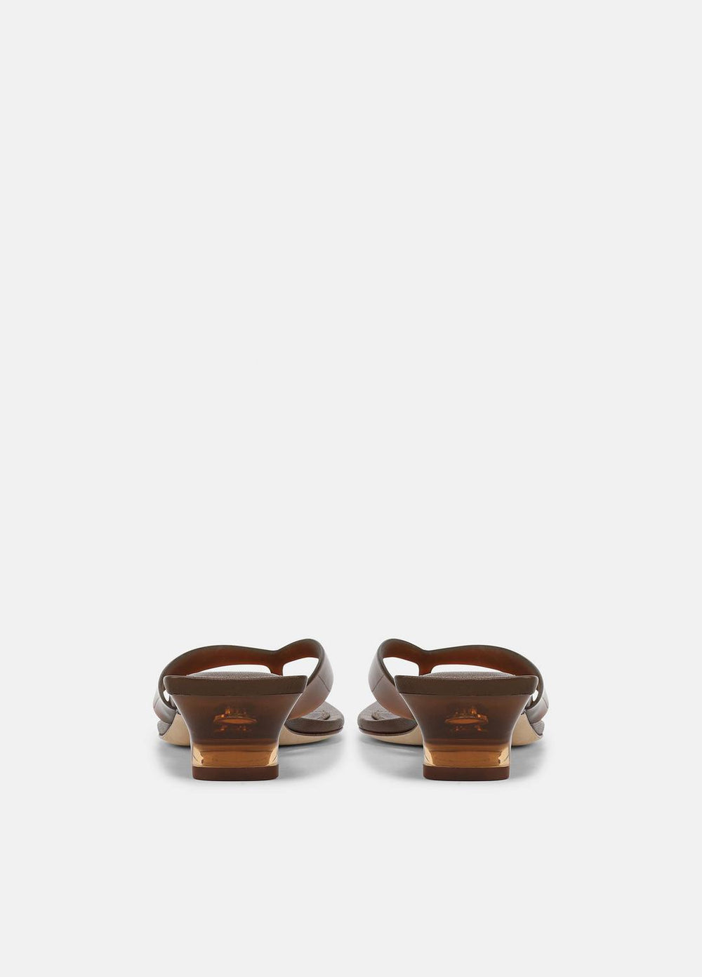 VINCE | San Juan Jelly Heeled Thong Sandal in Sandals - SADDLE
