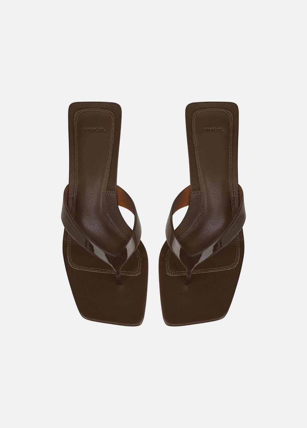 VINCE | San Juan Jelly Heeled Thong Sandal in Sandals - SADDLE