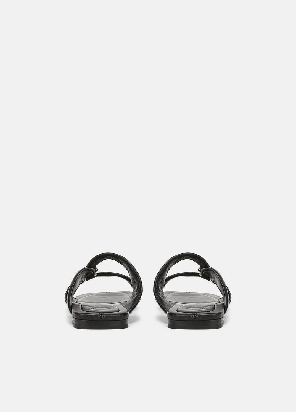 VINCE | Vilma Leather Slide Sandal in Sandals - BLACK