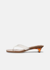 VINCE | San Juan Jelly Heeled Thong Sandal in Sandals - CLEAR
